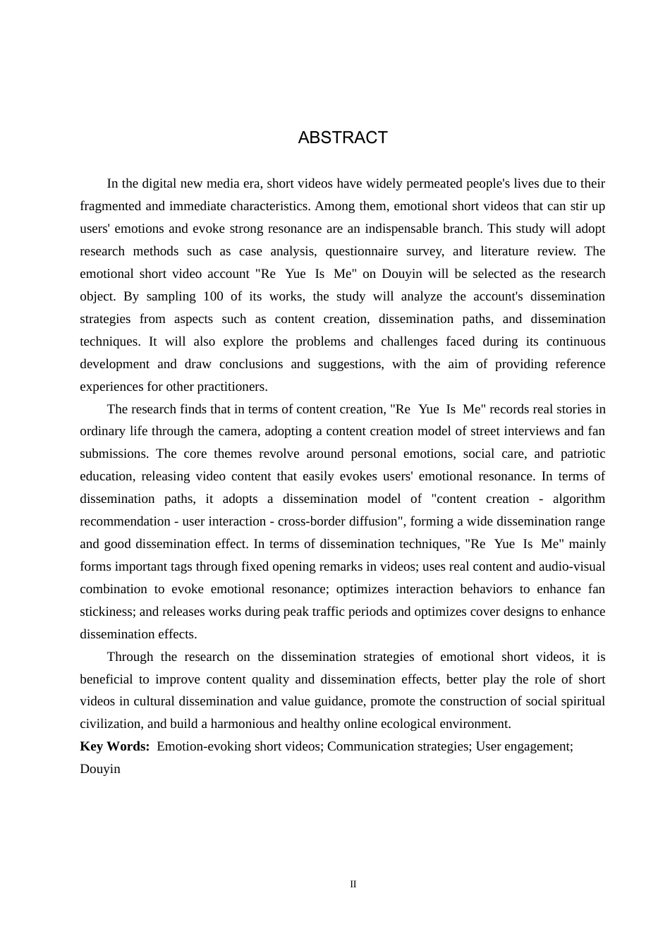 25年CH新闻学-情感类短视频的传播策略研究-以抖音“热月是我”为例终稿-约15672字符.docx_第2页