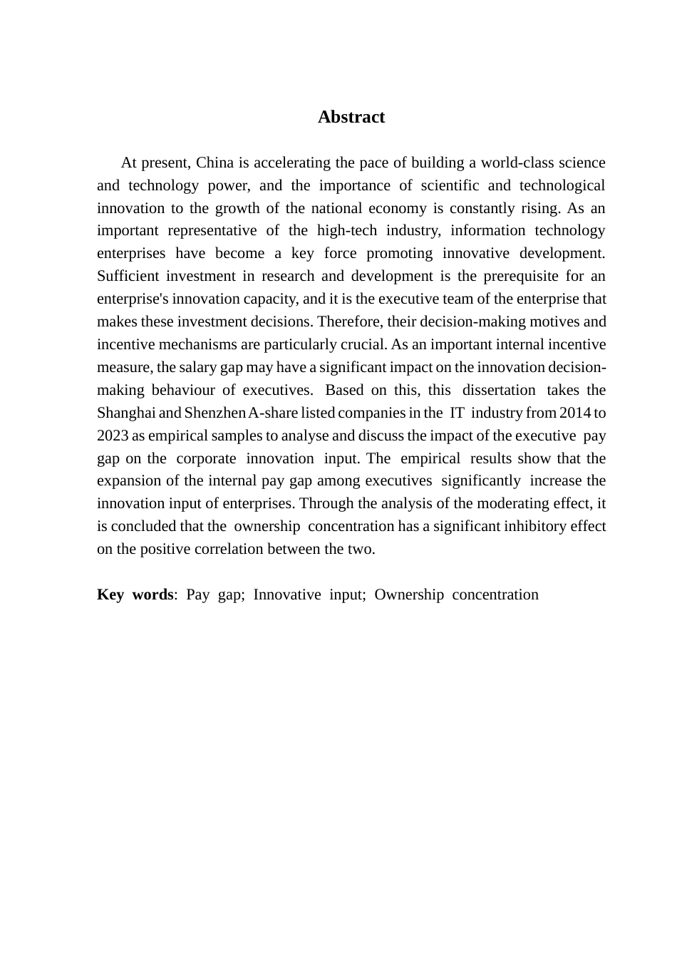25年CH财务管理 关键词：薪酬差距；创新投入；股权集中度终稿-约45470字符.docx_第2页