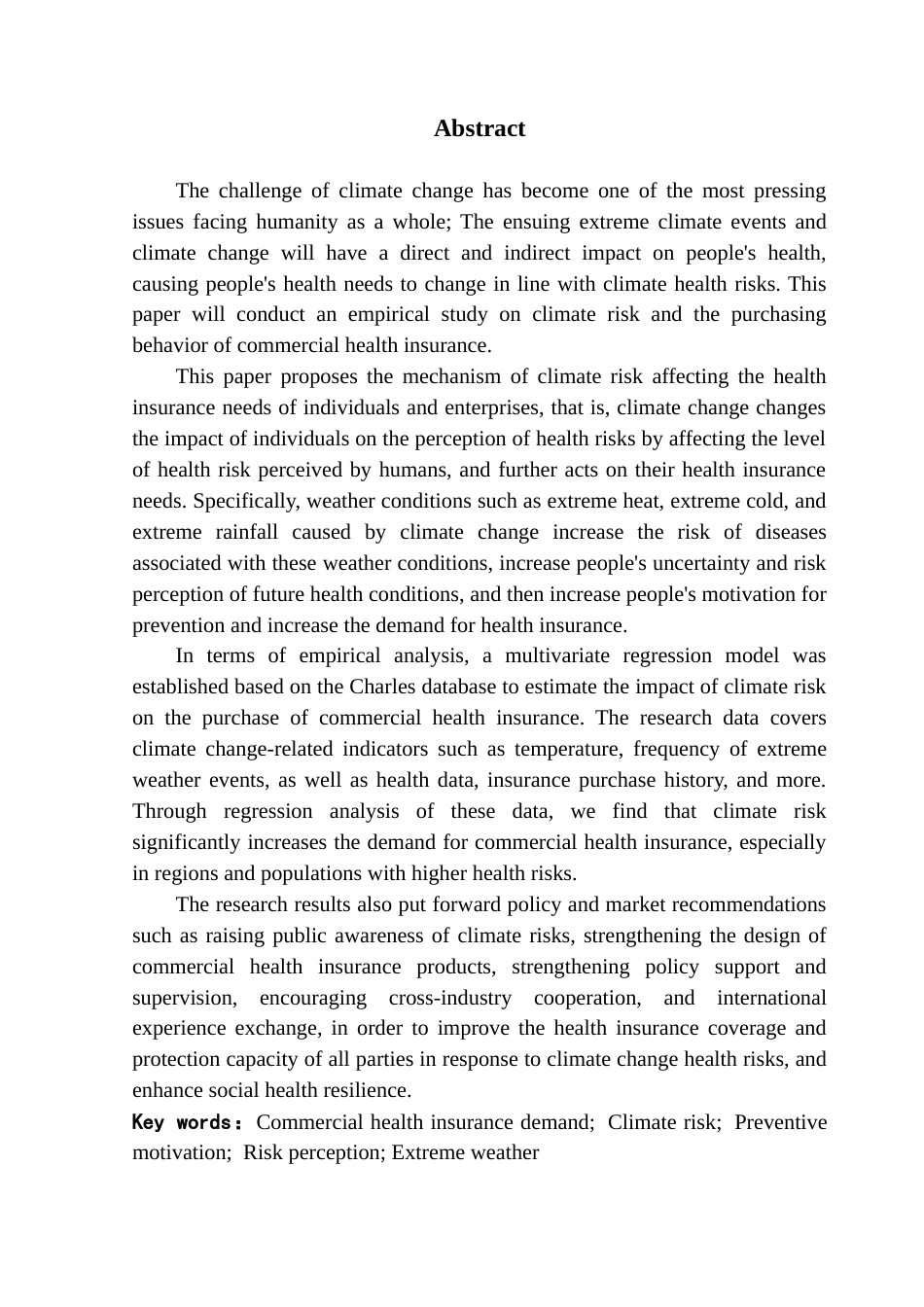 25年CH保险学 关键词：商业健康险需求;气候风险;预防性动机;风险感知;极端天气终稿-约16946字符.docx_第3页