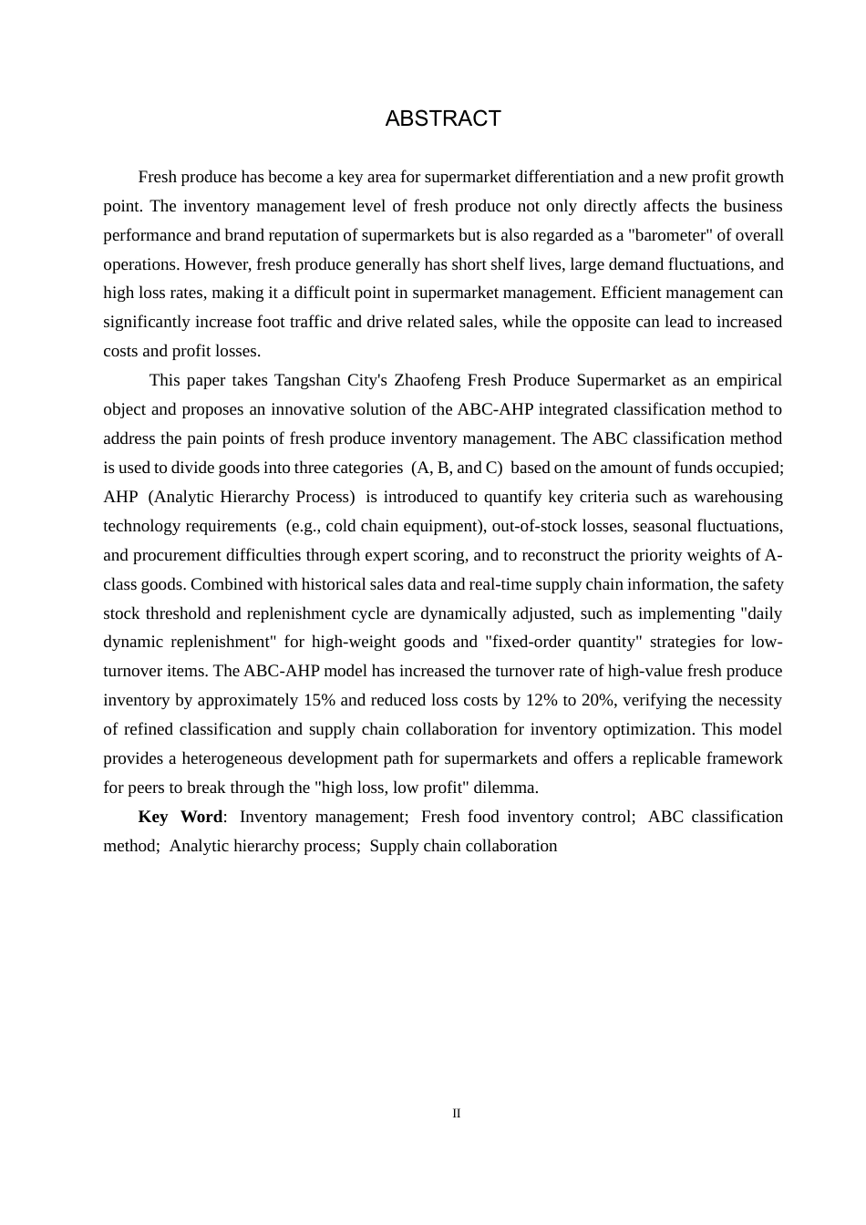 25年CH物流管理-唐山市兆丰生鲜超市库存控制策略研究终稿-约16835字符.docx_第2页