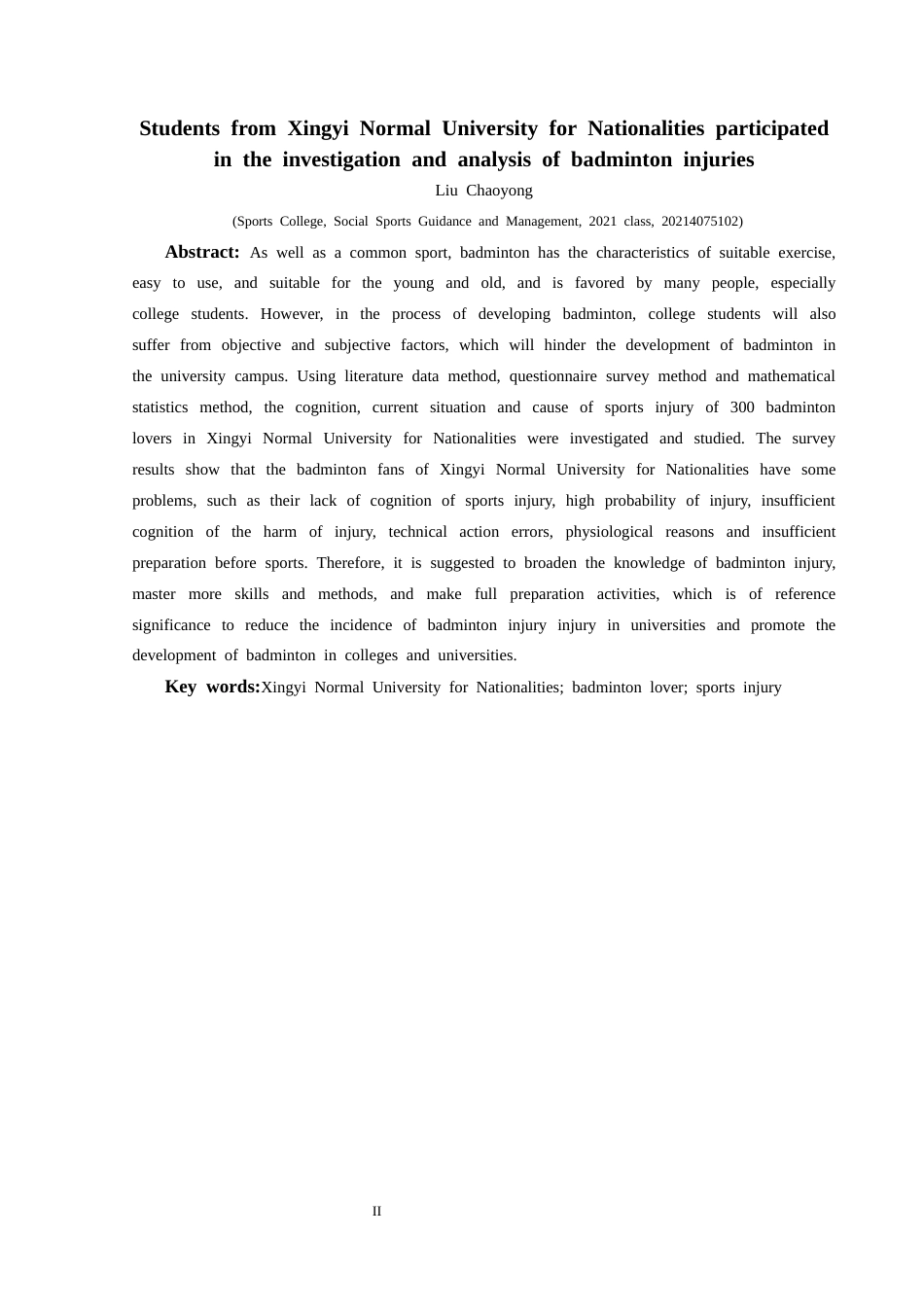 25年CH社会体育指导与管理 关键词：兴义民族师范学院；羽毛球运动者；运动损伤(终)-约10028字符.docx_第4页