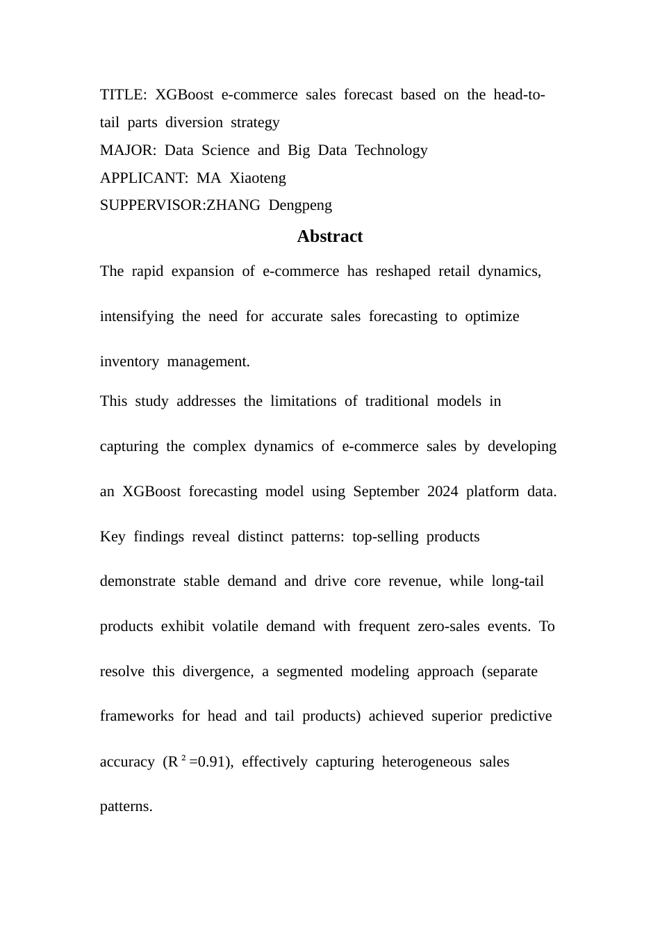 25年CH数据科学与大数据技术-基于头尾部品分流策略的XGBoost电商销量预测终稿-约12209字符.docx_第4页