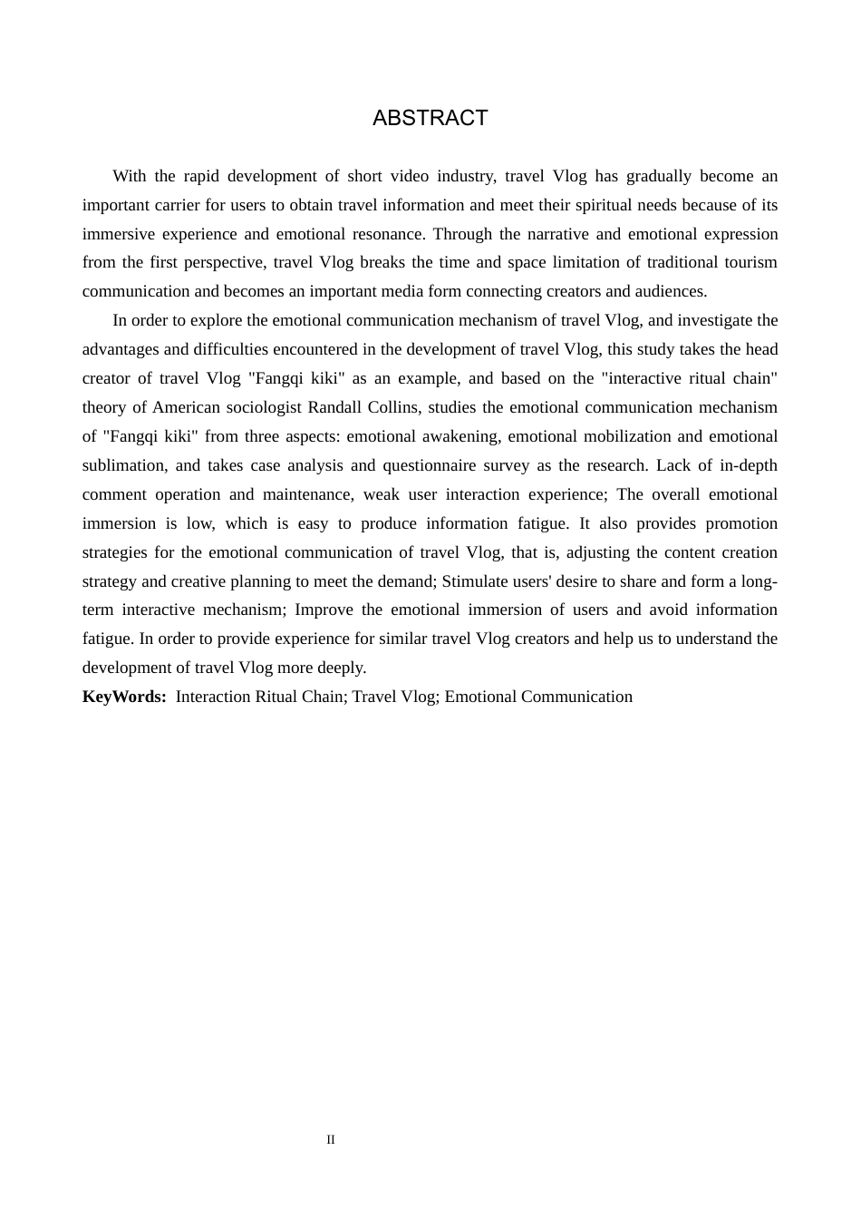 25年CH新闻学-旅行类视频博客中的情感传播机制研究-以抖音“房琪kiki”为例终版-约17248字符.docx_第2页
