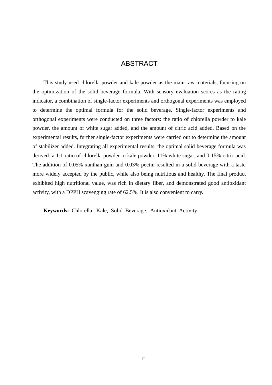 25年CH食品质量与安全-小球藻羽衣甘蓝固体饮料配方优化与抗氧化活性研究终版-约9267字符.docx_第2页