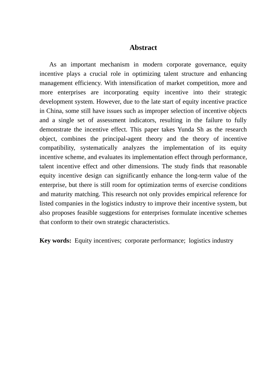 25年CH会计学 关键词：股权激励；企业绩效；物流行业终稿-约19932字符.docx_第3页