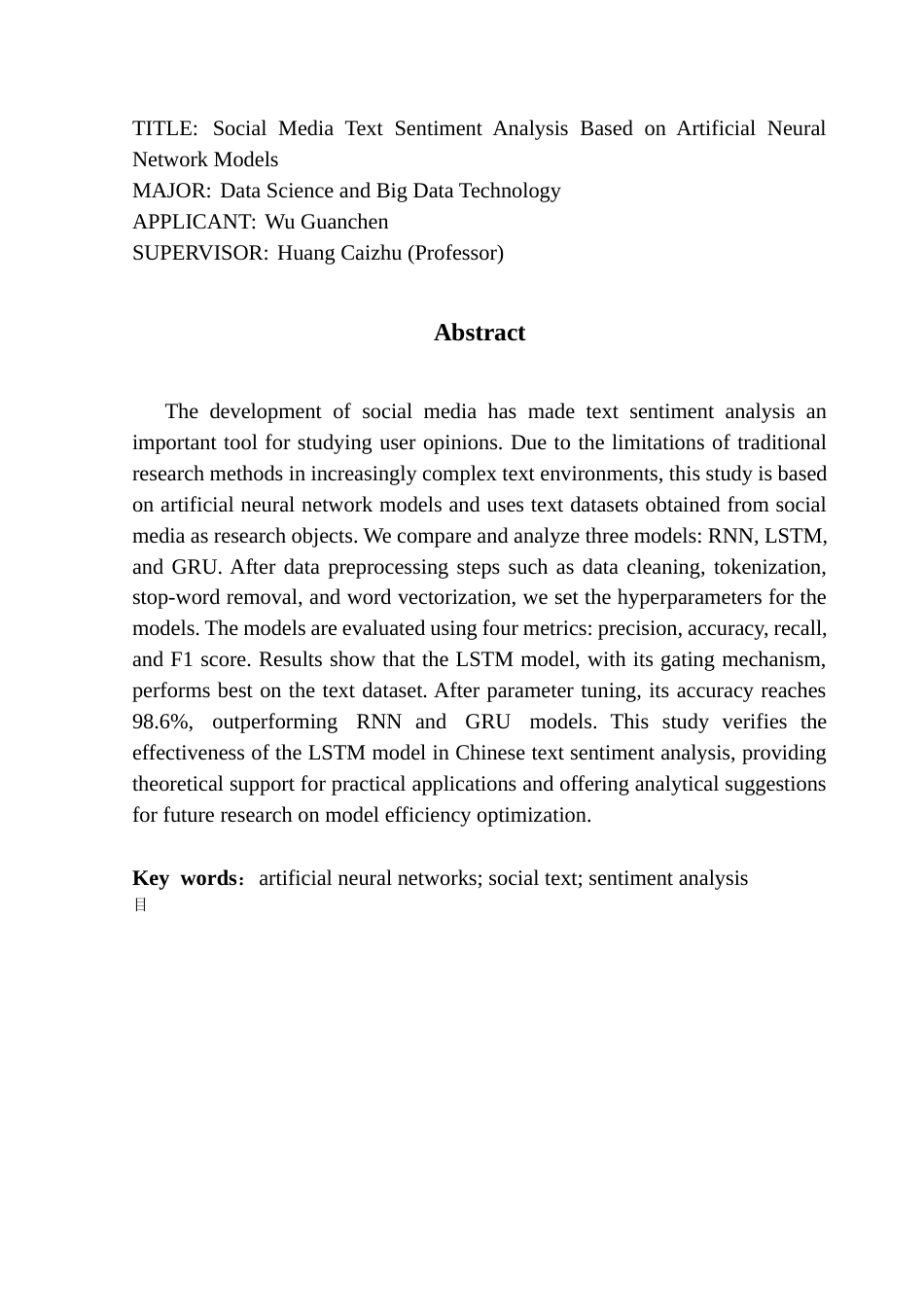 25年CH数据科学与大数据技术 基于人工神经网络模型的社交媒体文本情感分析终稿-约13282字符.docx_第3页