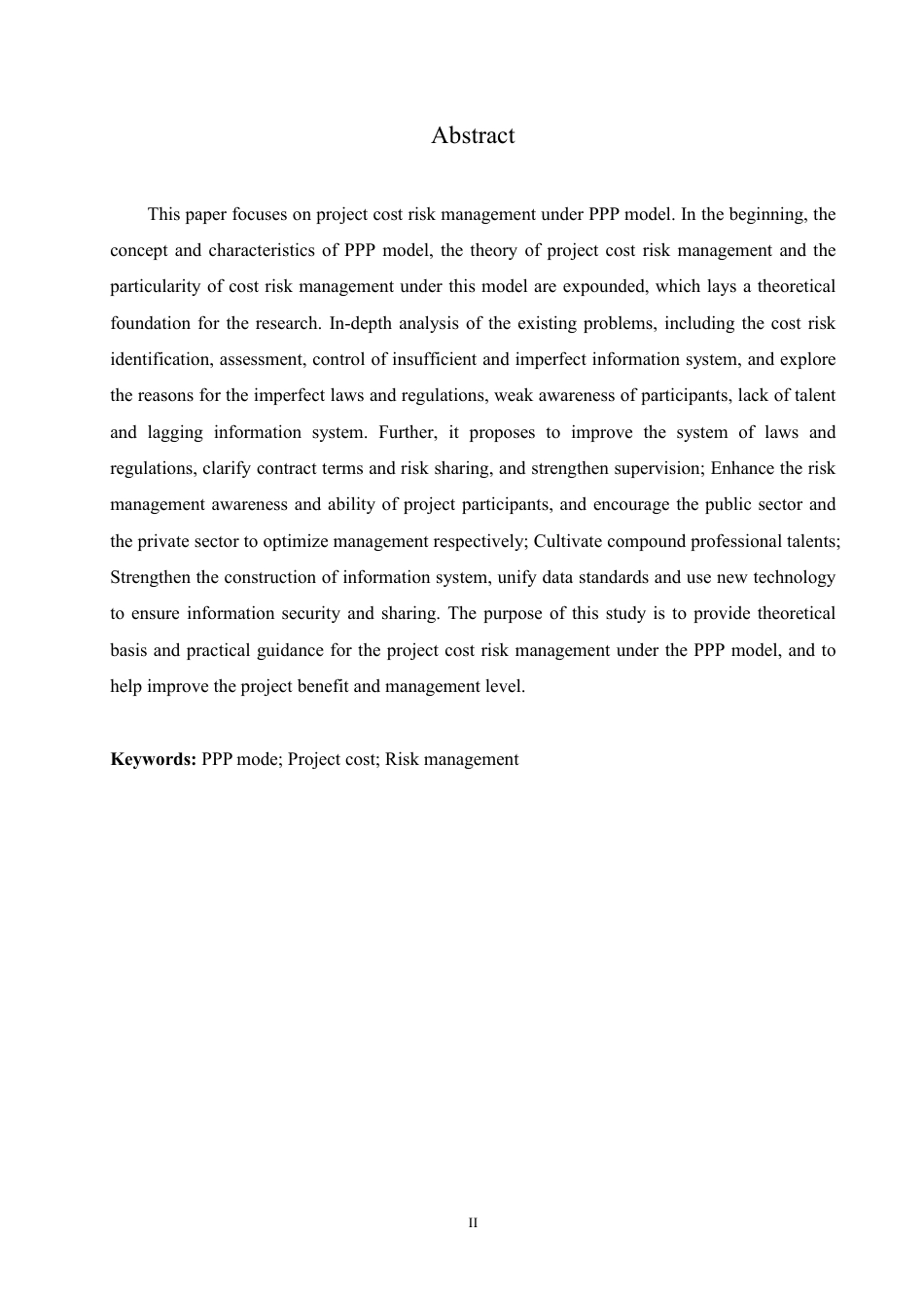 25年CH PPP模式下工程项目造价风险管理研究-成教.pdf_第4页