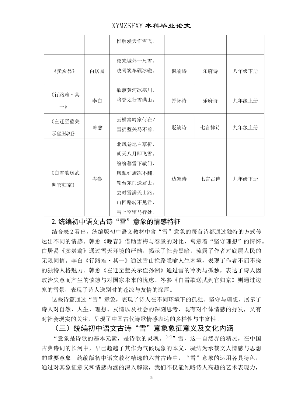 25年CH汉语言文学本科 统编初中语文教材古典诗歌“雪”意象调查研究——以遵义市南白初级中学为例(终)-约16230字符.docx_第7页
