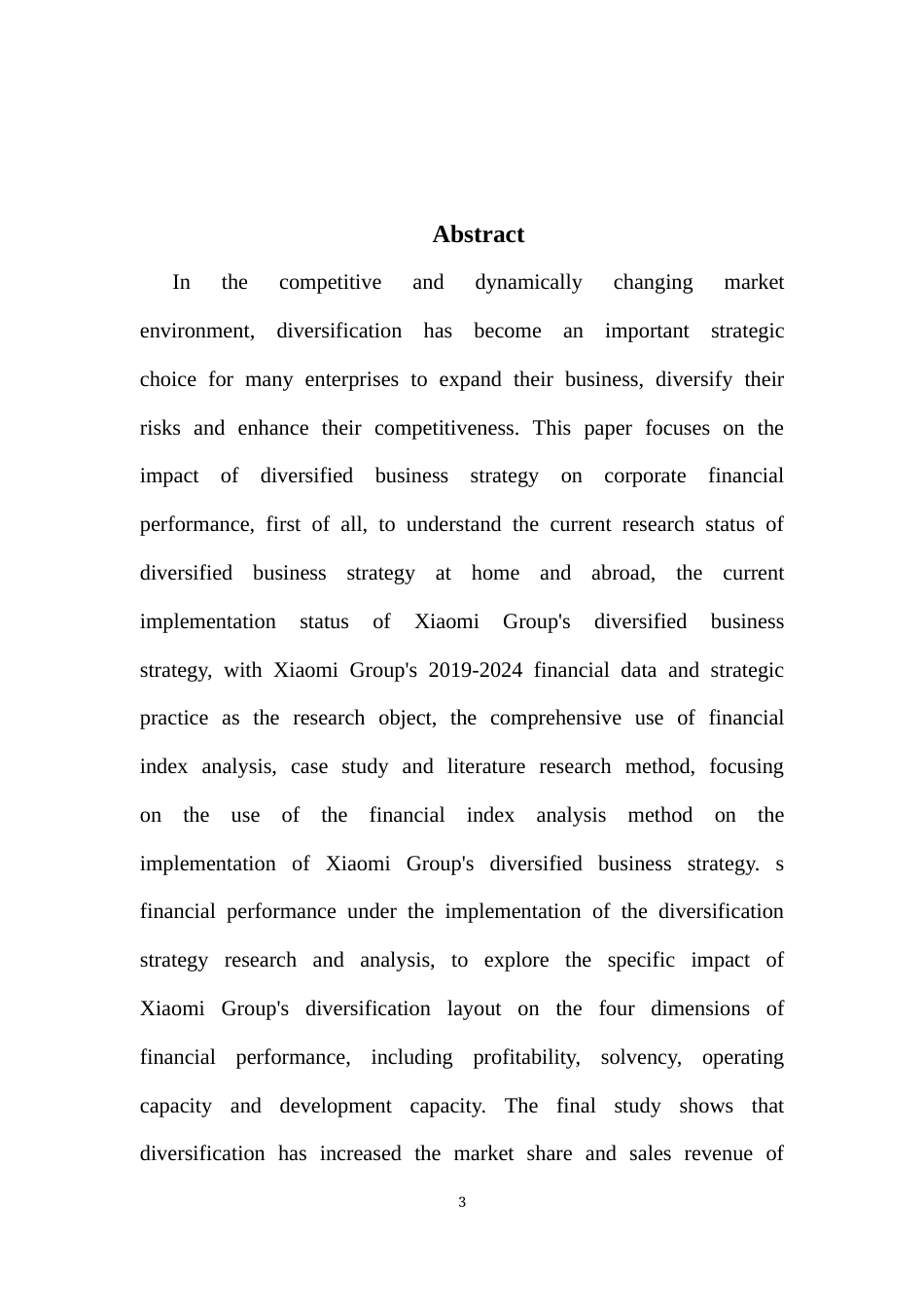 25年CH会计学 多元化经营战略的企业财务绩效分析研究-以小米集团为例终稿-约18442字符.docx_第2页