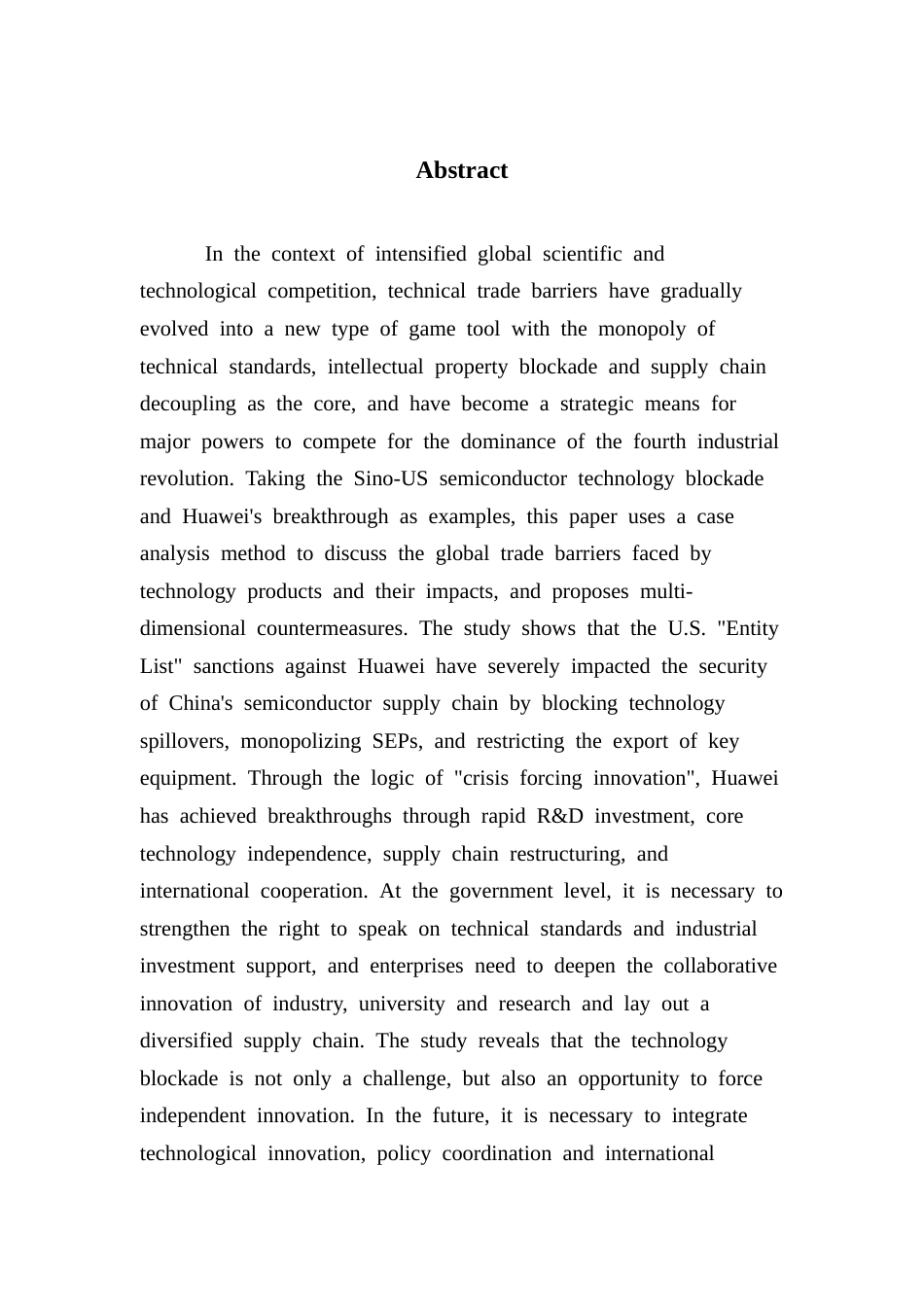 25年CH国际商务 关键词：科技类产品；全球贸易壁垒；技术性贸易壁垒；中美半导体技术封锁-约11125字符.docx_第5页