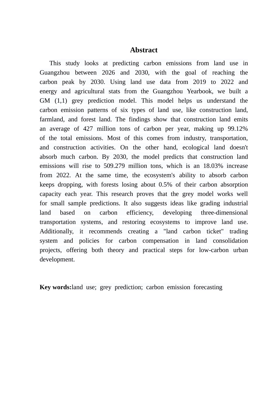 25年CH土地资源管理 基于灰色预测模型的广州市土地利用碳排放量预测分析终稿-约17718字符.docx_第3页