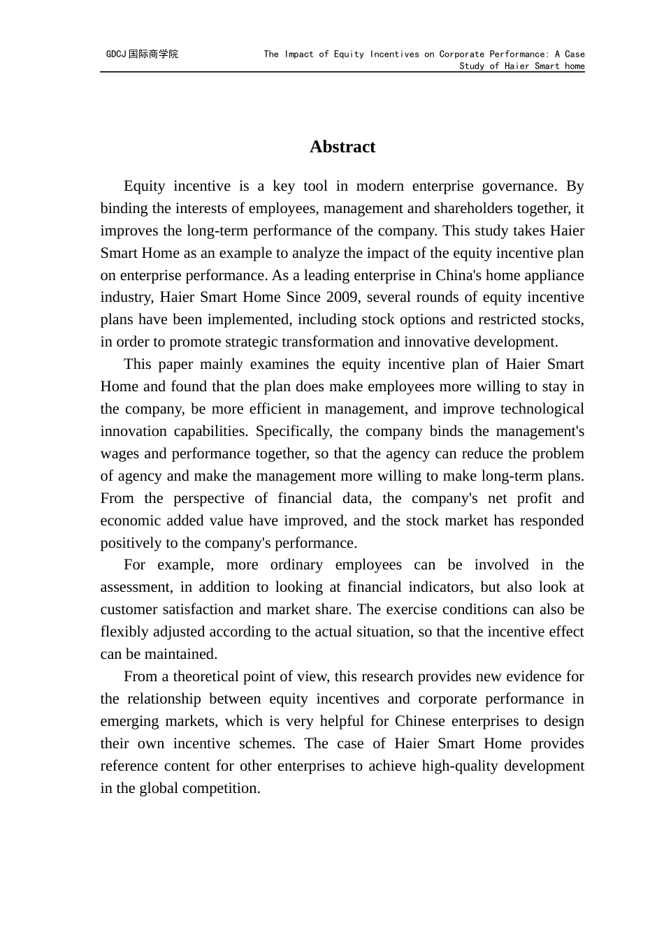 25年CH全英语财务管理-股权激励计划对公司绩效的影响-以海尔智家为例终稿-约53797字符.docx_第6页