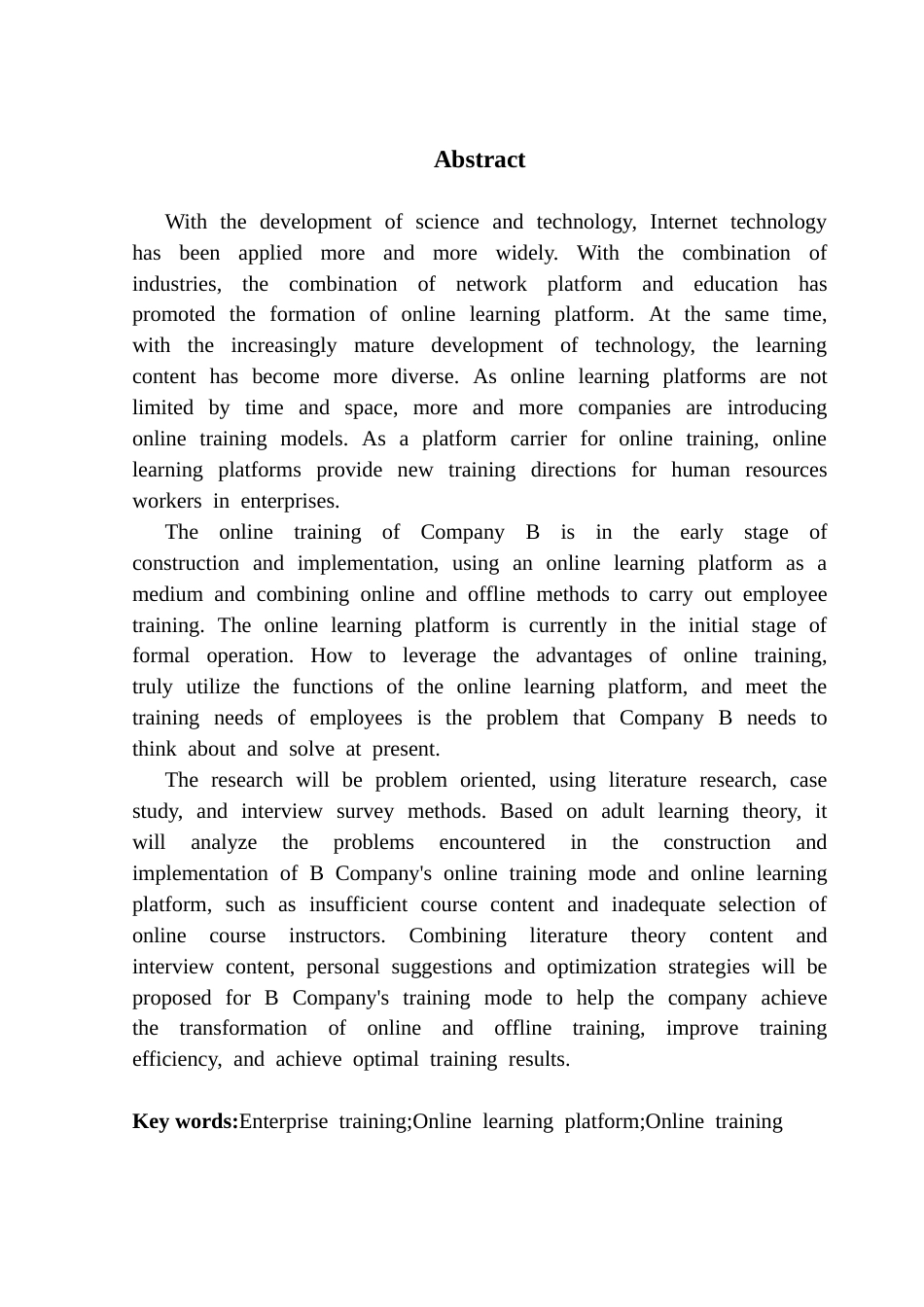 25年CH人力资源管理 基于在线学习平台培训模式的研究-以B公司为例终稿-约19960字符.docx_第2页