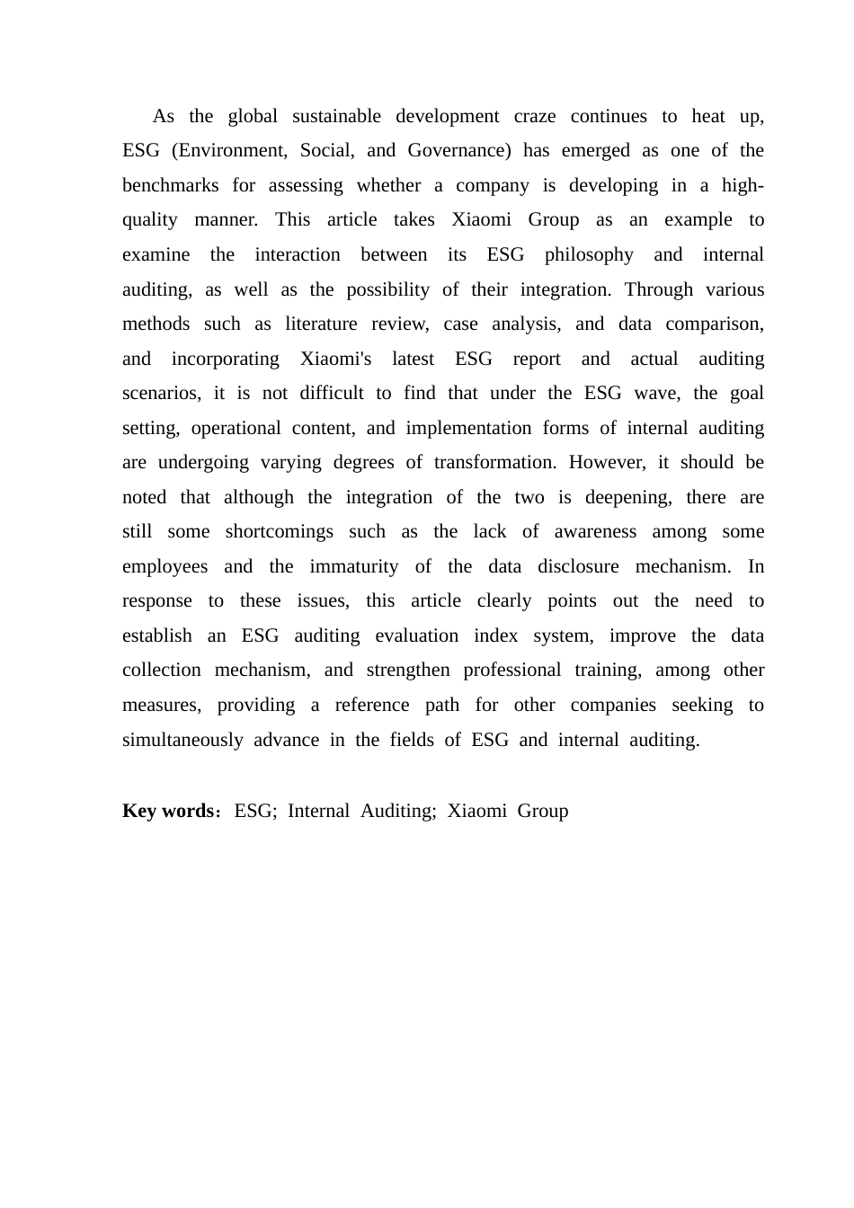 25年CH审计学 毕业论文-ESG浪潮下企业内部审计的变革研究-以小米集团为例终稿-约18629字符.docx_第3页