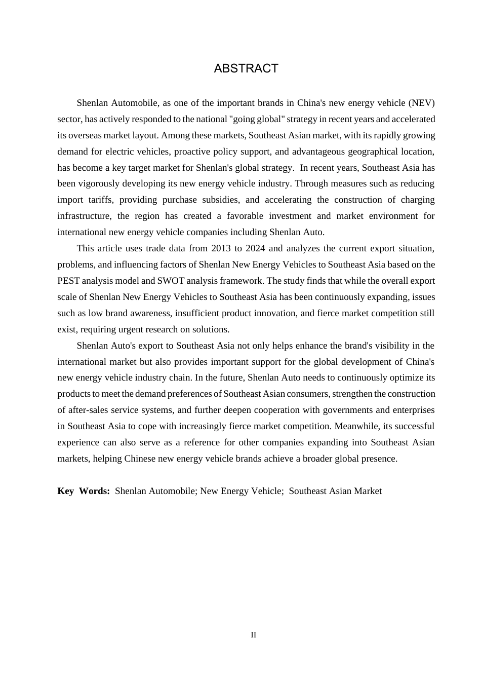 25年CH国际商务-深蓝新能源汽车出口东南亚的路径探究终版-约17357字符.docx_第2页