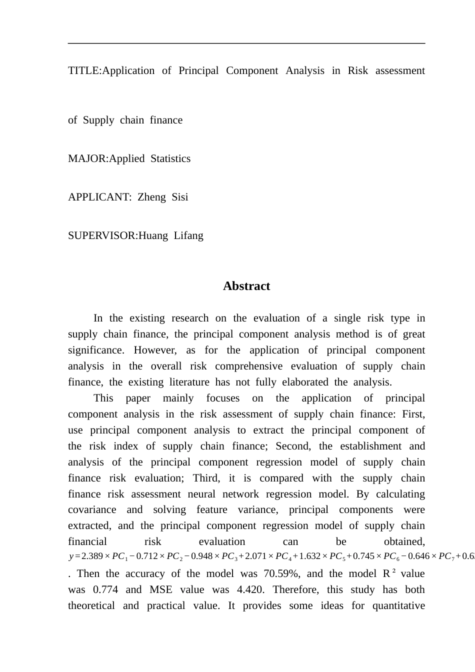 25年CH应用统计学 最终稿-主成分分析法在供应链金融风险评价中的应用终稿-约27628字符.docx_第2页