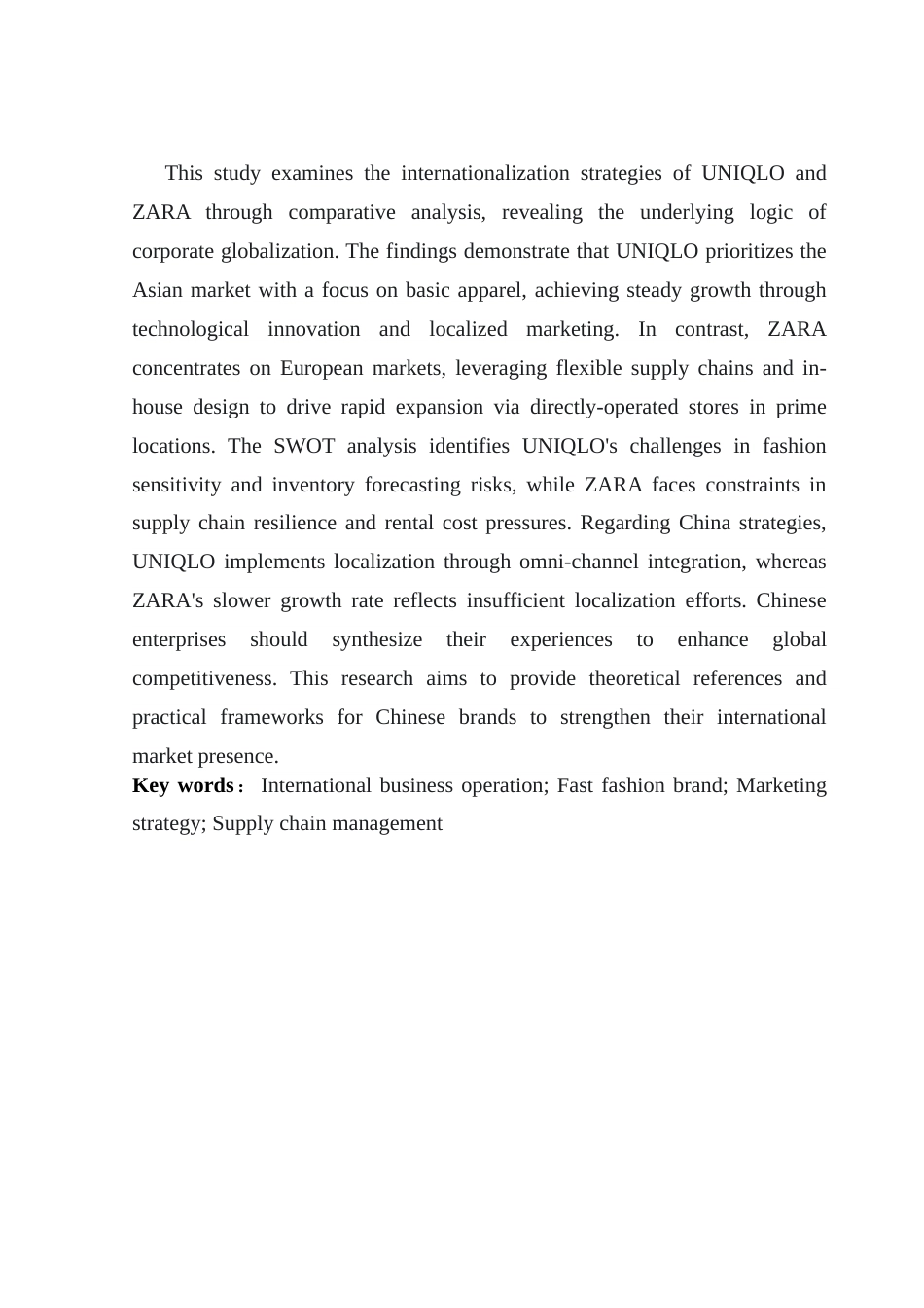 25年CH国际商务 江宇婷优衣库与ZARA国际化经营对比终稿终稿-约13225字符.docx_第3页
