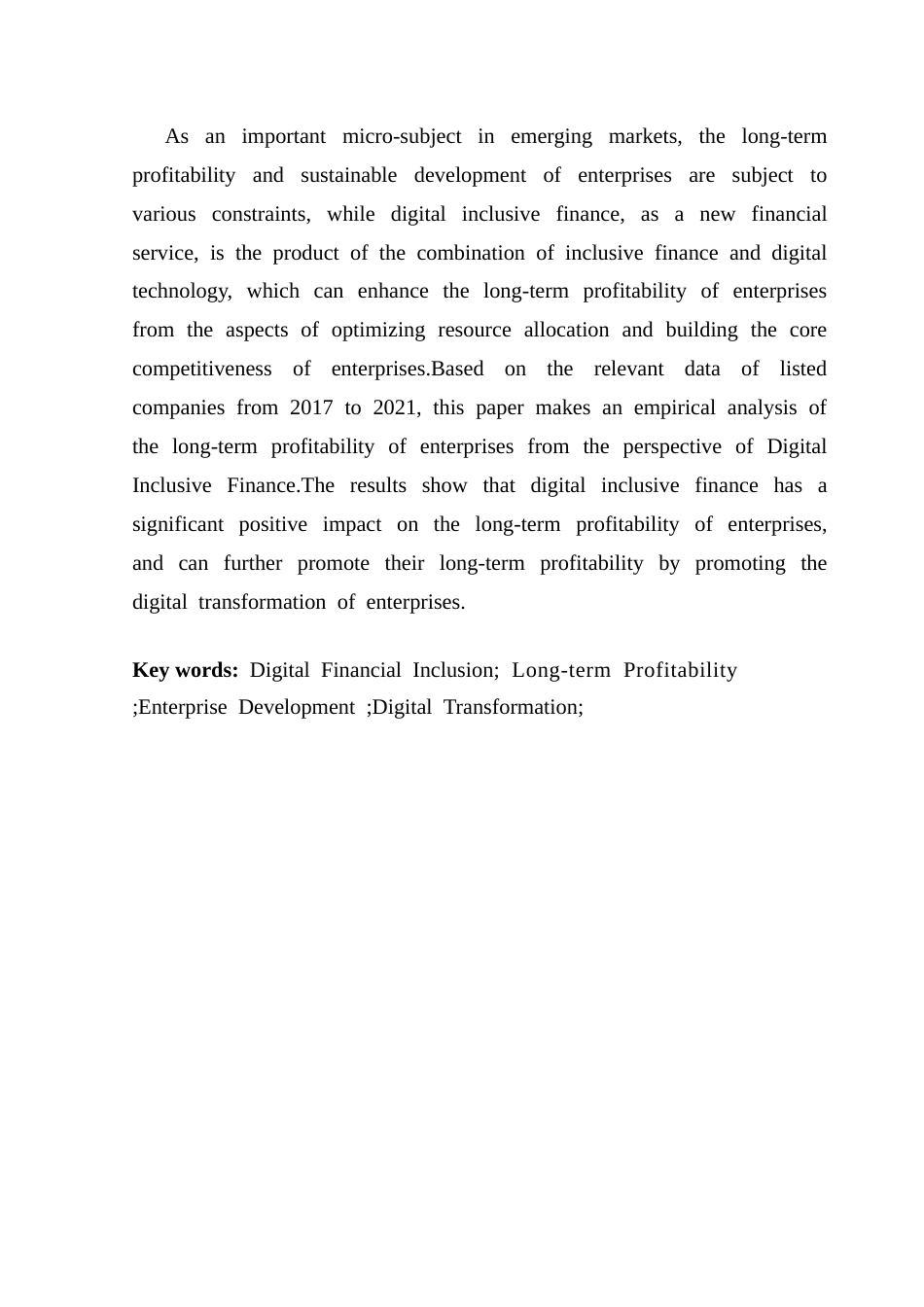 25年CH金融大数据 关键词：数字普惠金融；长期盈利能力；企业发展；数字化转型；-约12334字符.docx_第4页