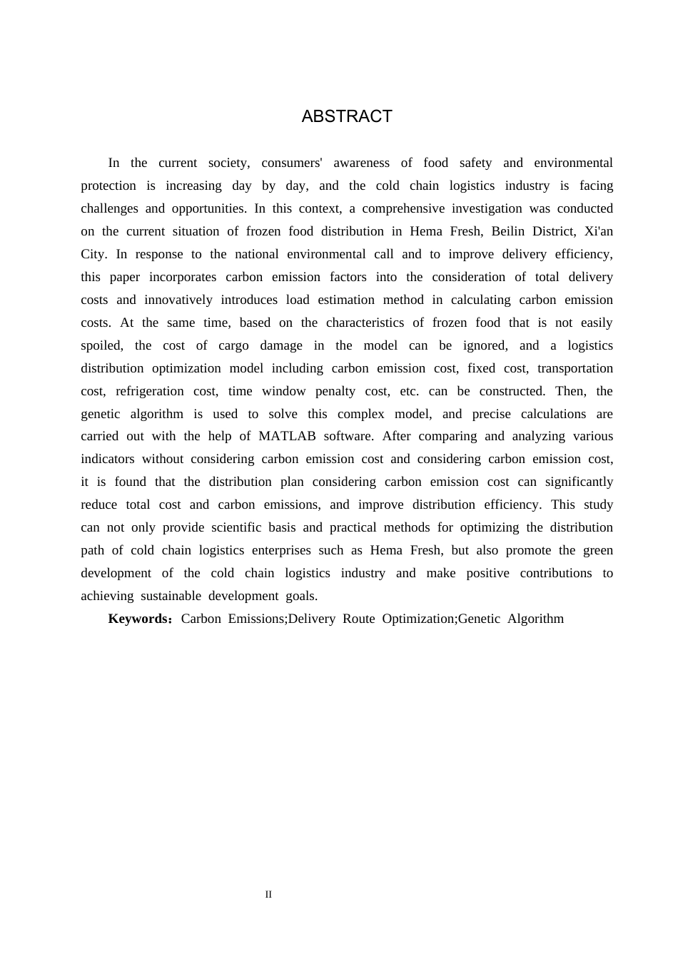 25年CH物流管理-考虑碳排放的碑林区盒马鲜生速冻食品配送路径优化研究终版-约15923字符.docx_第3页