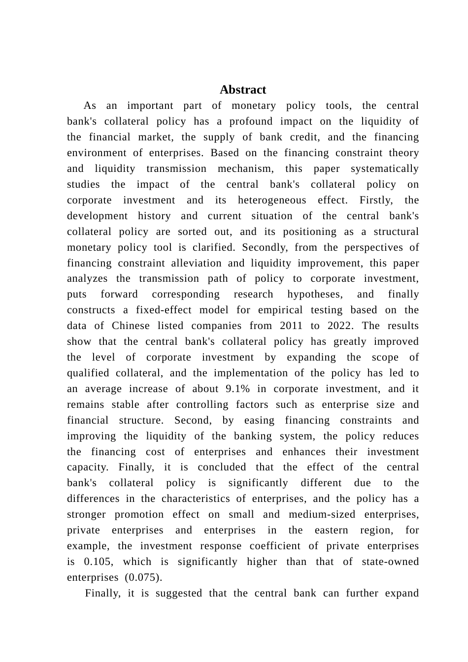 25年CH金融学 索朗次仁-央行担保品政策对企业投资的影响研究终稿-约15274字符.docx_第3页