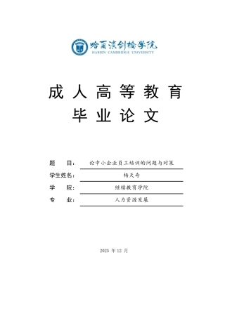 25年CH  论中小企业员工培训的问题与对策-成教.pdf