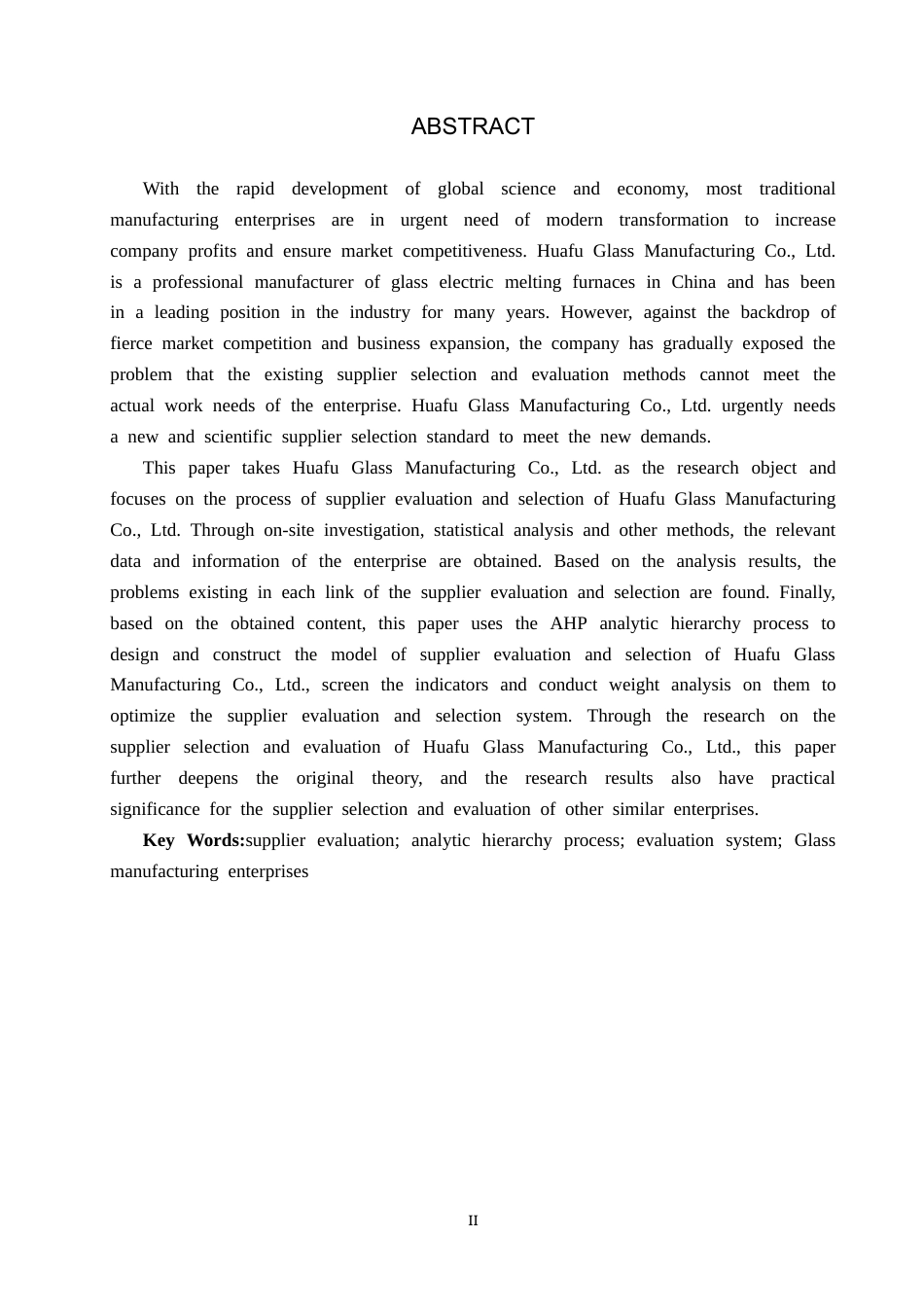 25年CH物流管理-华富玻璃制造有限公司供应商评价与选择研究终稿-约16595字符.docx_第2页