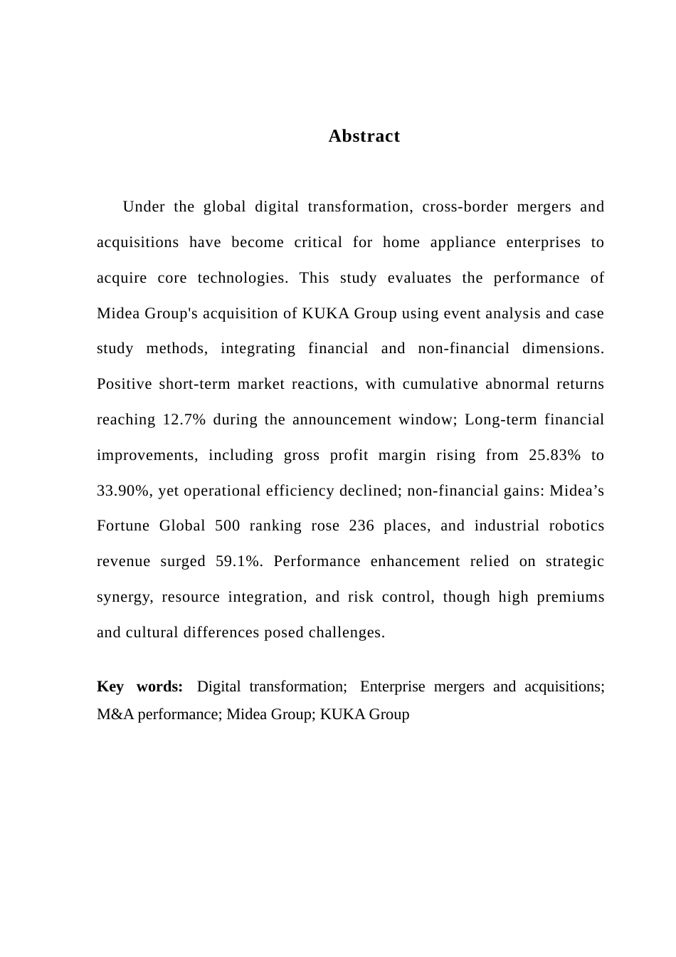 25年CH财务管理 数字化转型背景下家电企业并购绩效研究终稿-约12895字符.docx_第2页