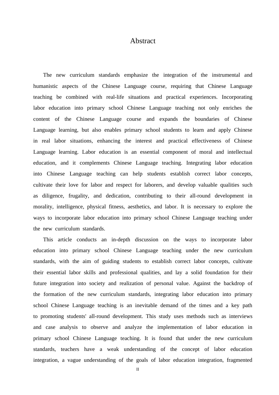 25年CH小学教育 新课标背景下小学语文教学中渗透劳动教育的策略探究(2)-约18852字符.doc_第2页