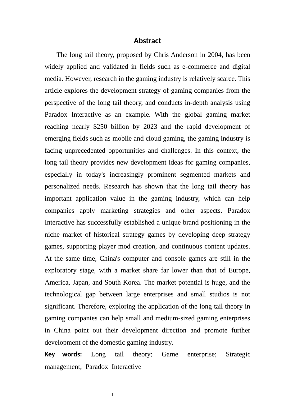 25年CH工商管理 关键词：长尾理论；游戏企业；战略管理；ParadoxInteractive终稿-约20067字符.docx_第3页