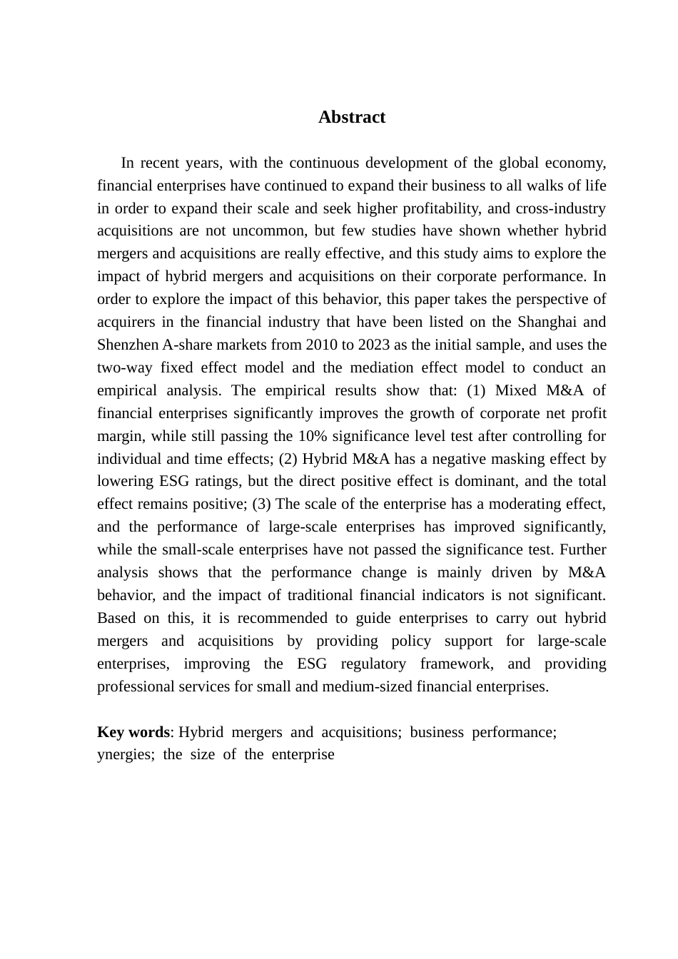 25年CH金融学 金融企业混合并购对其企业绩效的影响-约13735字符.docx_第3页