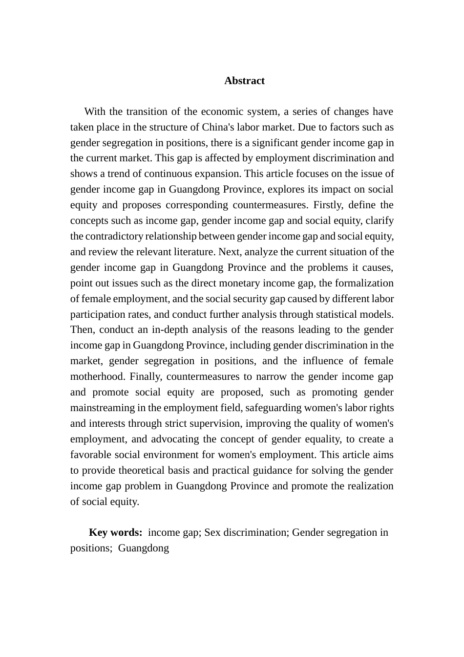 25年CH经济统计学 关键词：收入差距；性别歧视；职位性别隔离；广东-约14591字符.docx_第3页
