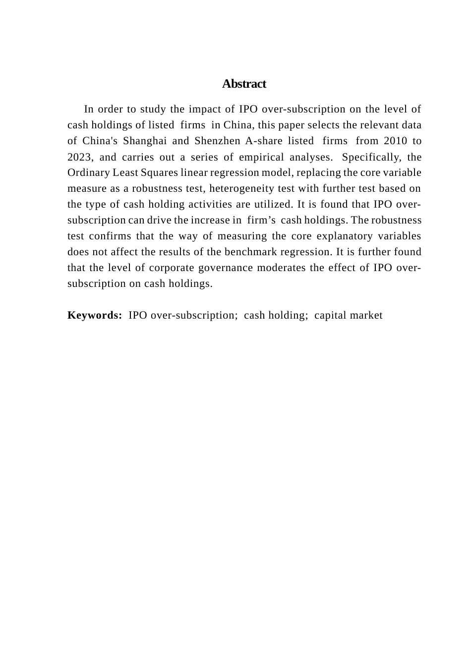 25年CH金融学 关键词：超募、现金持有、资本市场-约11455字符.docx_第3页