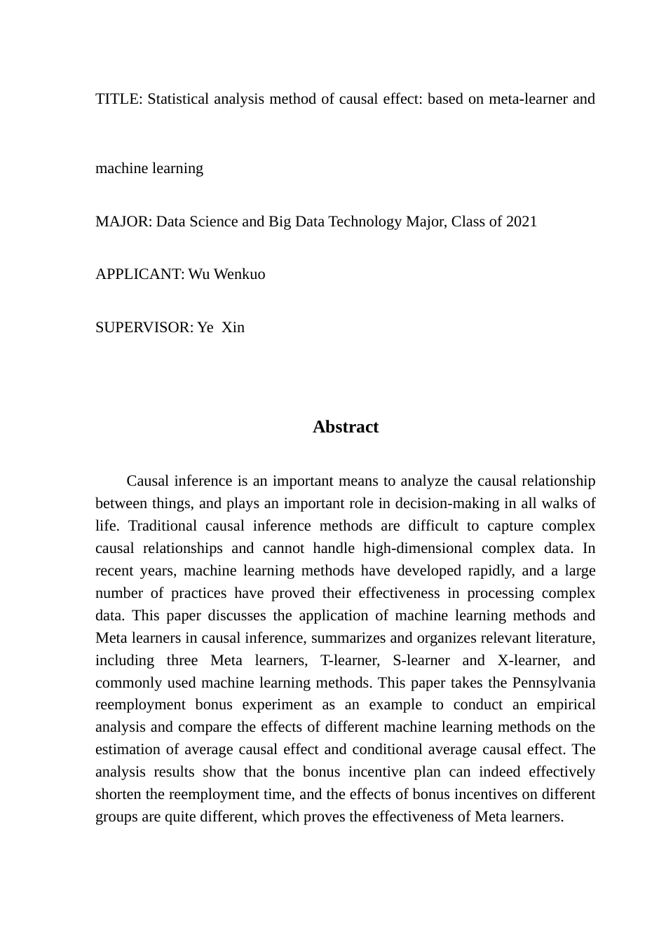 25年CH数据科学与大数据技术-因果效应统计分析方法-基于Meta学习器和机器学习-最终稿-约20348字符.doc_第2页