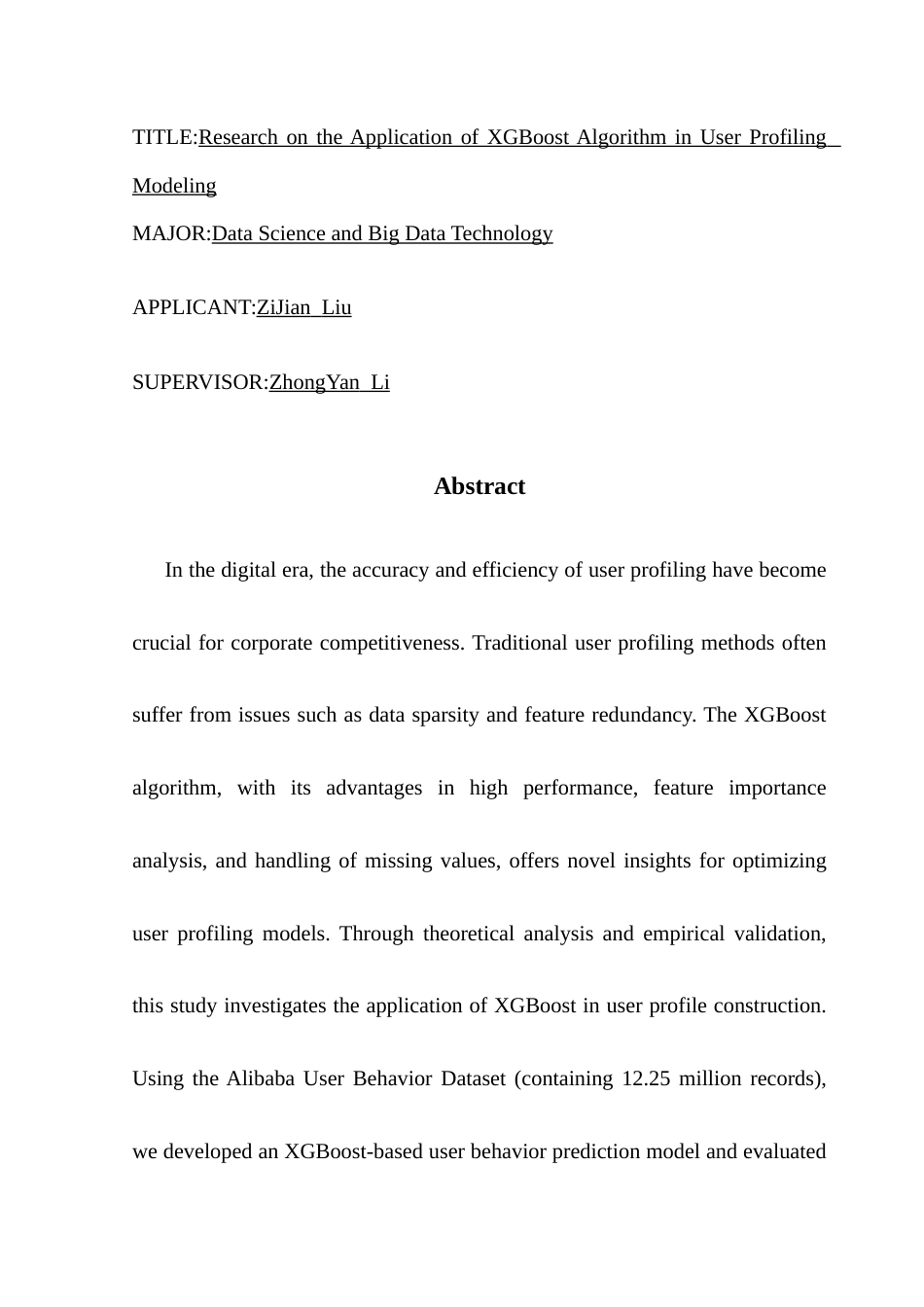 25年CH数据科学与大数据技术-论文最终稿-用户画像，XGBoost算法，机器学习，行为预测终稿-约13240字符.docx_第2页