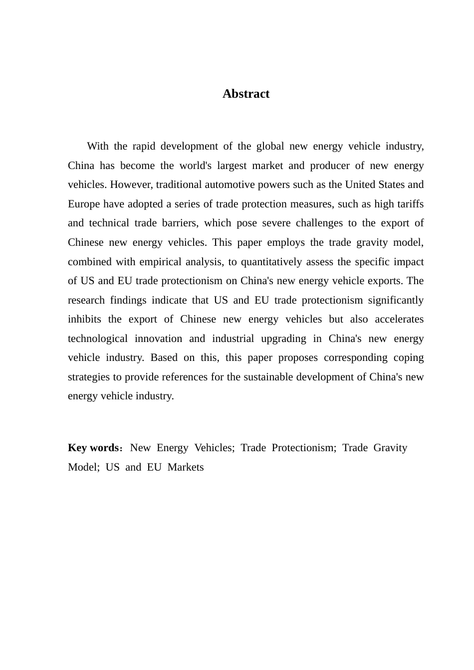 25年CH国际商务 美欧贸易保护对中国新能源汽车出口的影响研究-约19147字符.docx_第3页