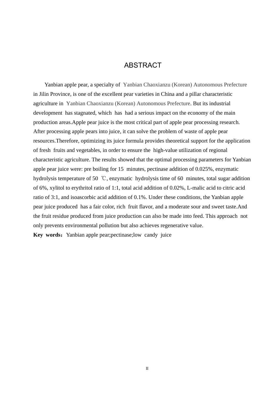 25年CH食品质量与安全-延边苹果梨汁加工工艺研究终版-约11445字符.docx_第2页