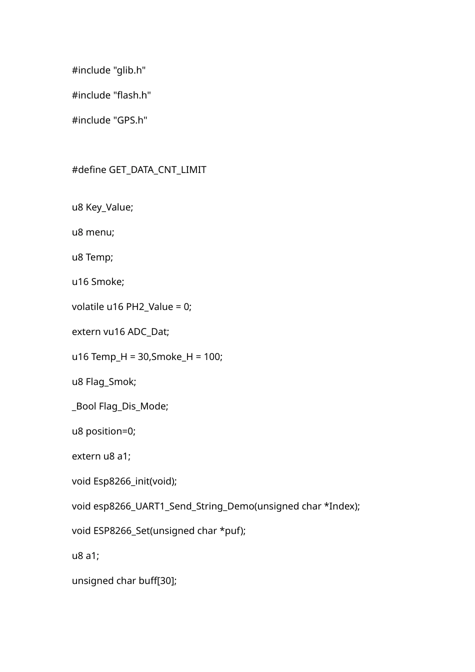 25年CH电子科学与技术 基于stm32的森林火灾报警系统附录 h.doc_第2页