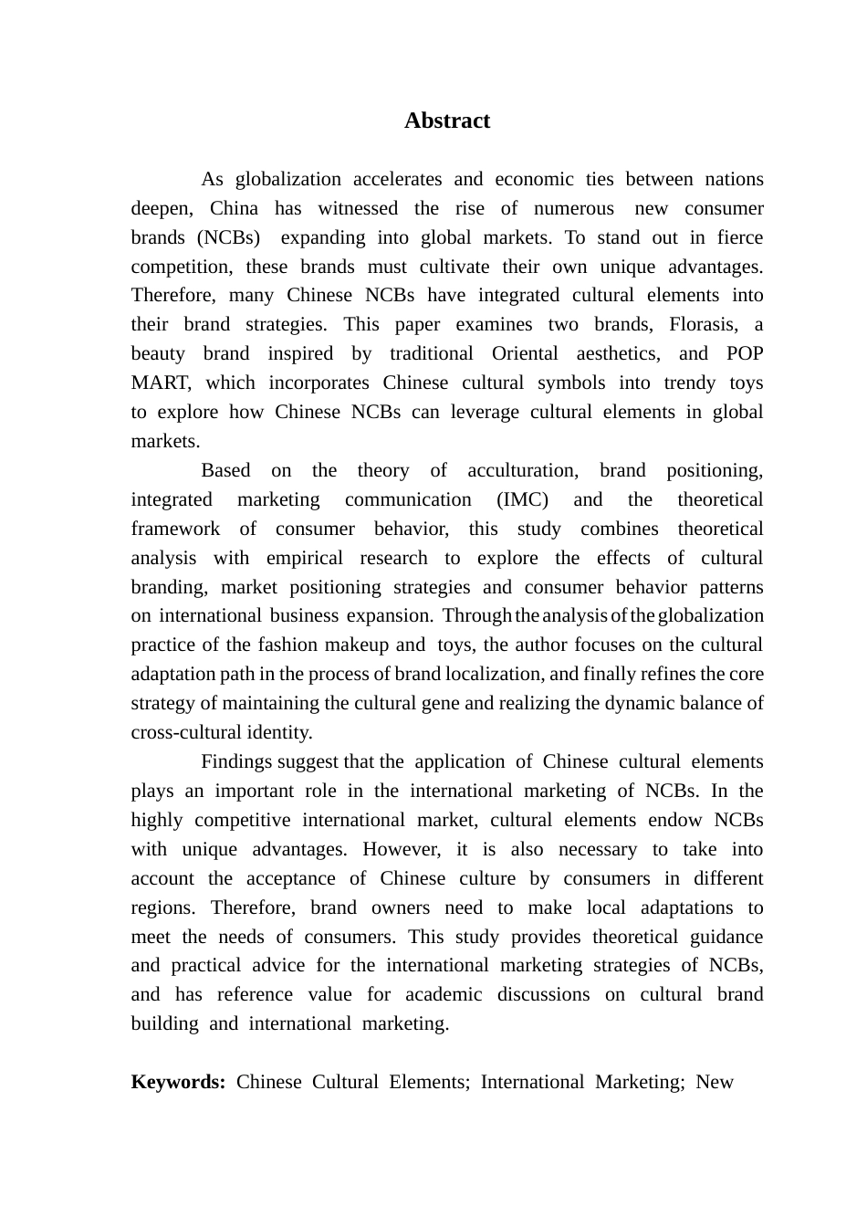 25年CH商务英语 关键词：中国文化元素；国际营销；新消费品牌；文化品牌建设；跨文化适应-约44221字符.docx_第3页