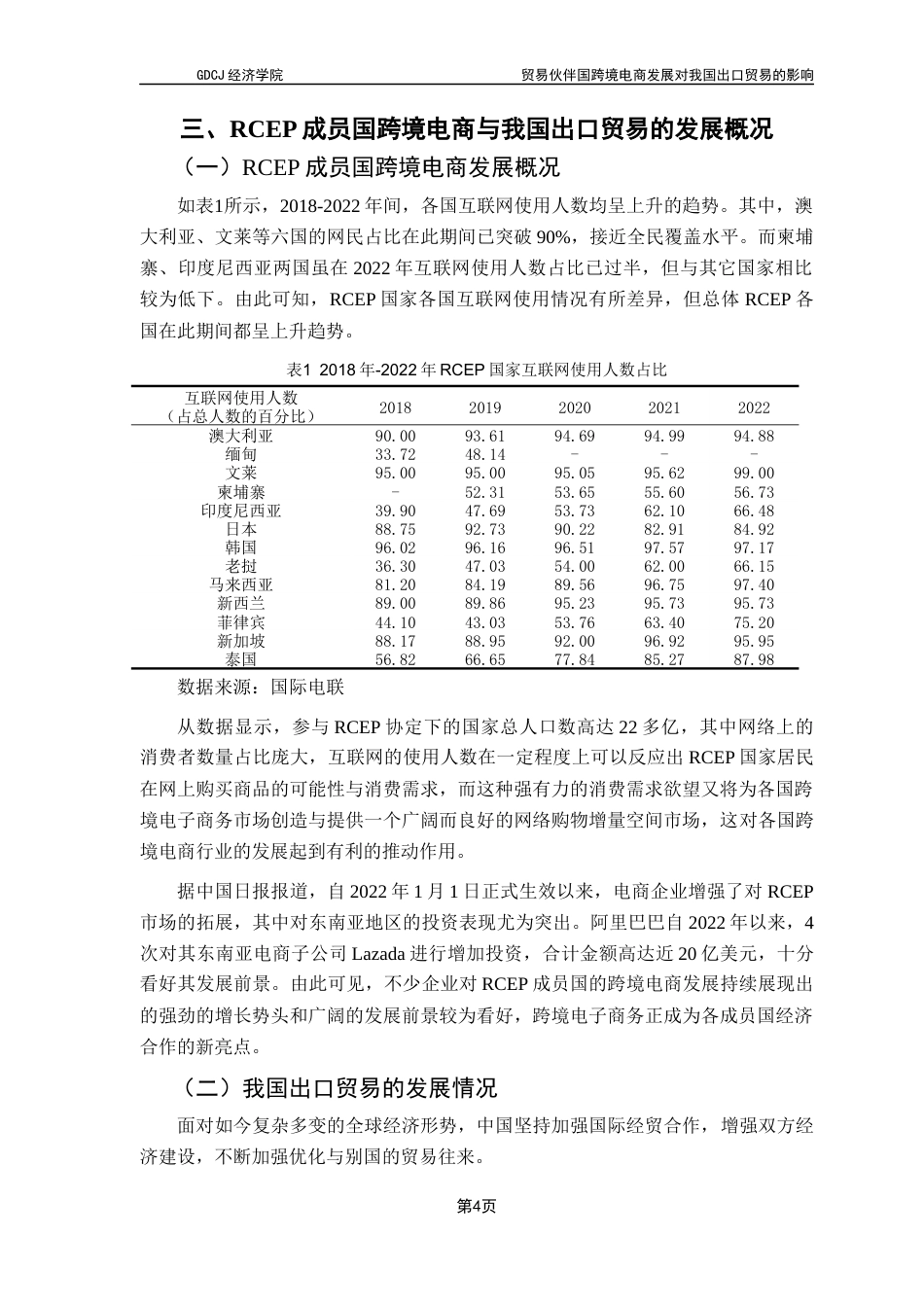25年CH国际经济与贸易 关键词：跨境电商发展水平；RCEP；出口贸易量终稿-约13337字符.docx_第7页
