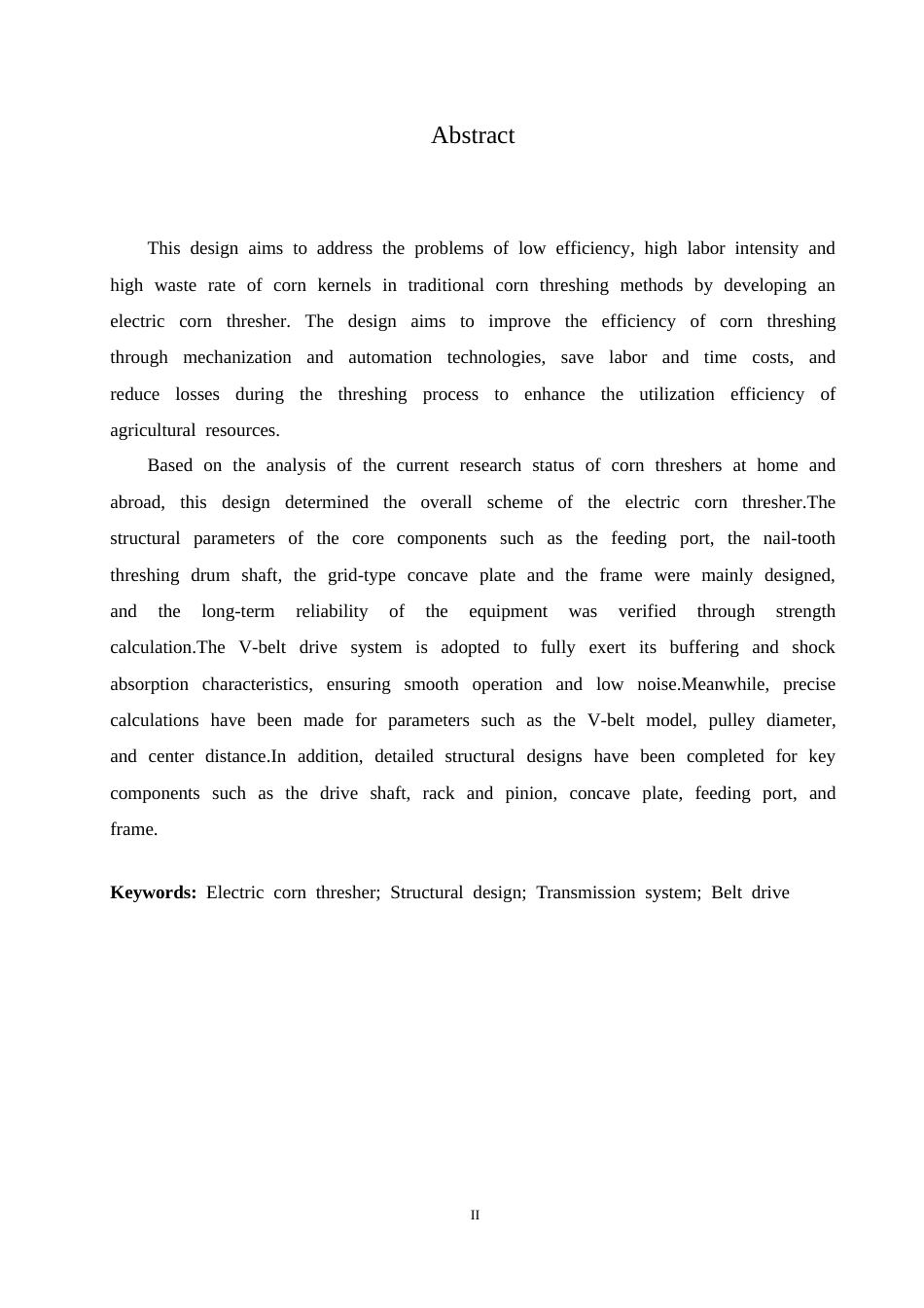 25年CH机械设计制造及其自动化 电动玉米脱粒机结构设计-约14306字符.docx_第2页