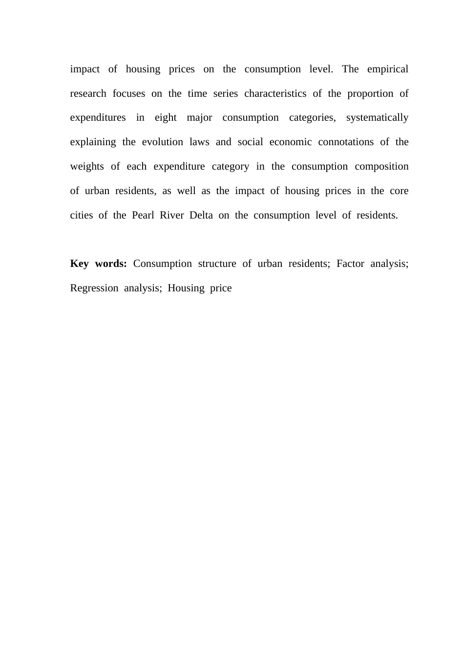 25年CH经济统计学 关键词：城镇居民消费结构；因子分析；回归分析；房价水平-约10893字符.docx_第3页