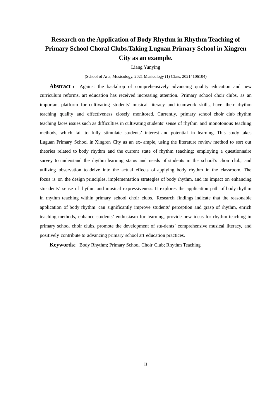 25年CH音乐学 体态律动在小学合唱社团节奏教学中的应用研究-以兴仁市陆官小学为例-约11099字符.doc_第3页