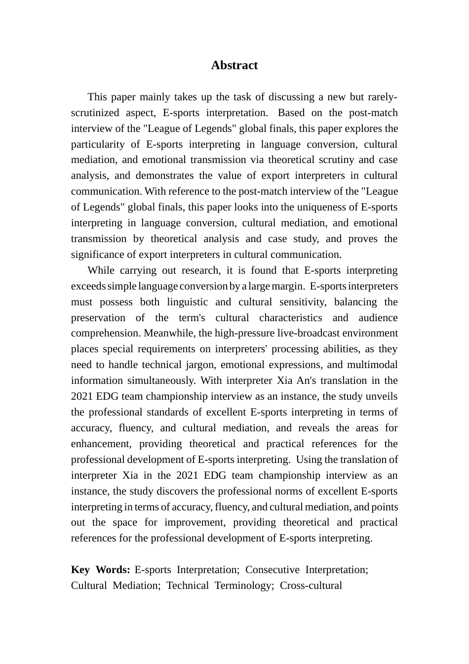 25年CH英语 关键词：电子竞技口译；交替传译；文化调解；技术术语；跨文化传播-约48664字符.docx_第3页