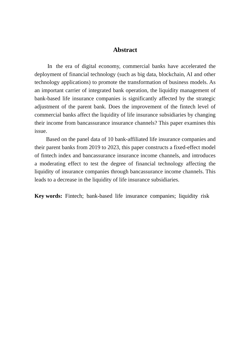 25年CH保险学 关键词：金融科技;银行系寿险公司;流动性风险-约9585字符.docx_第3页