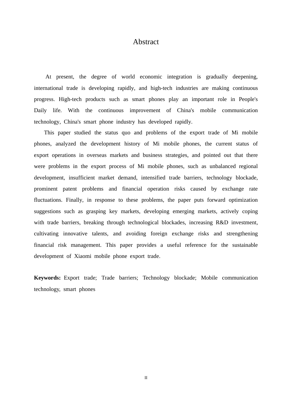 25年CH国际经济与贸易 小米手机出口问题分析.doc_第2页