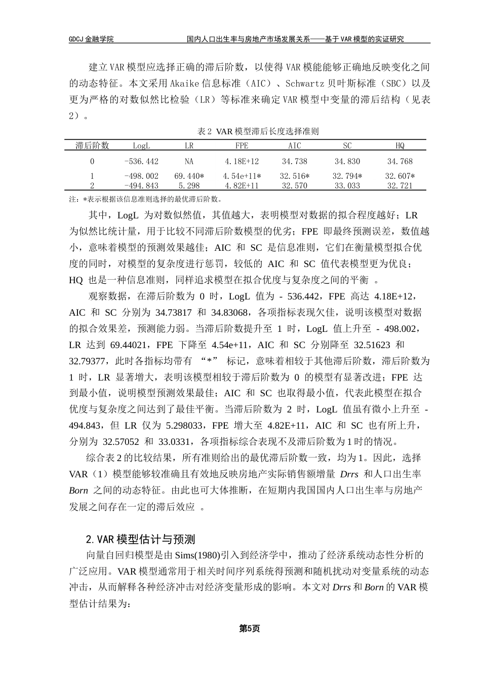 25年CH金融大数据 国内人口出生率与房地产市场发展关系——基于VAR模型的实证研究-约15220字符.doc_第9页