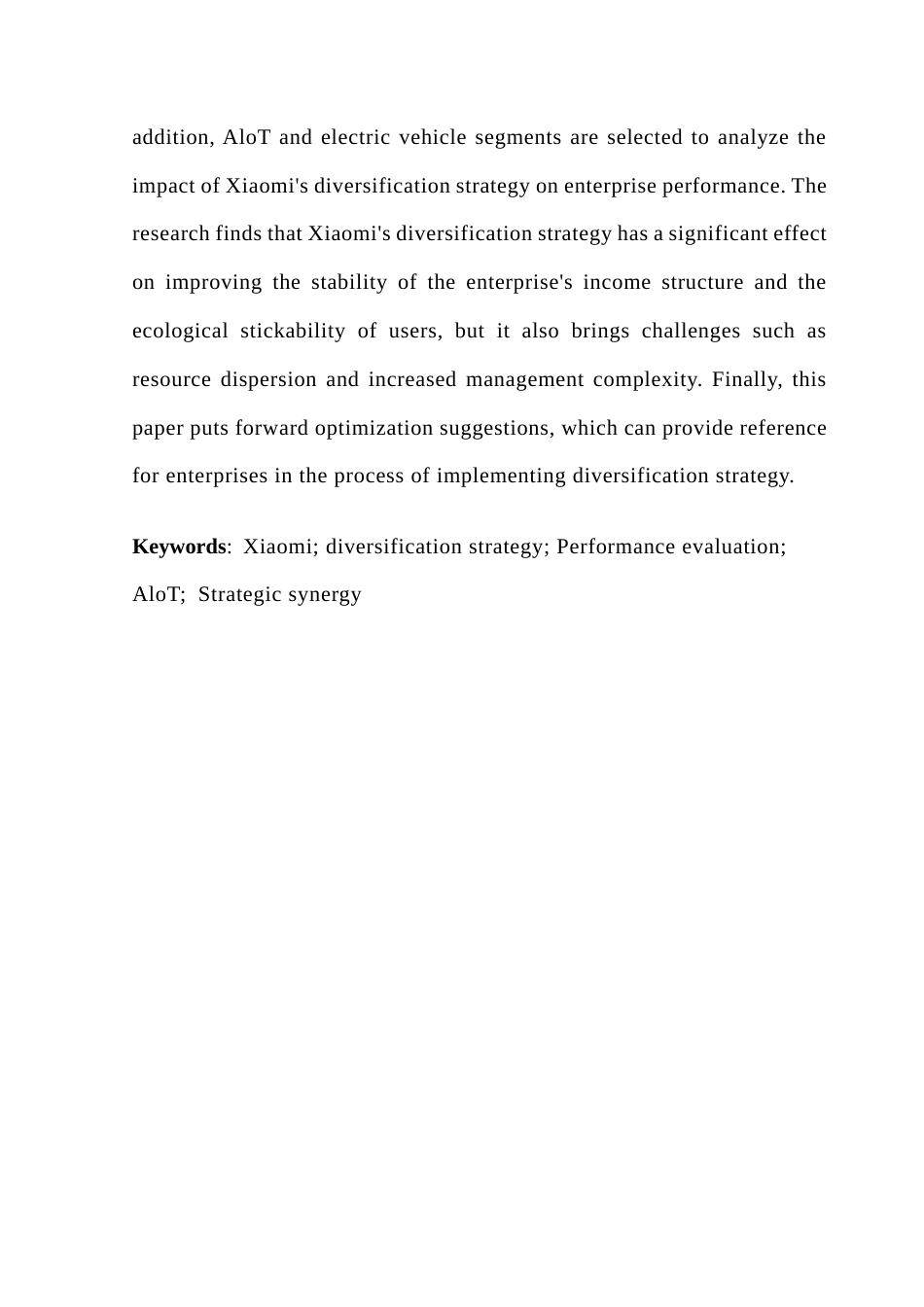 25年CH会计学 关键词：小米；多元化经营战略；绩效分析；AloT；战略协同-约50178字符.docx_第4页