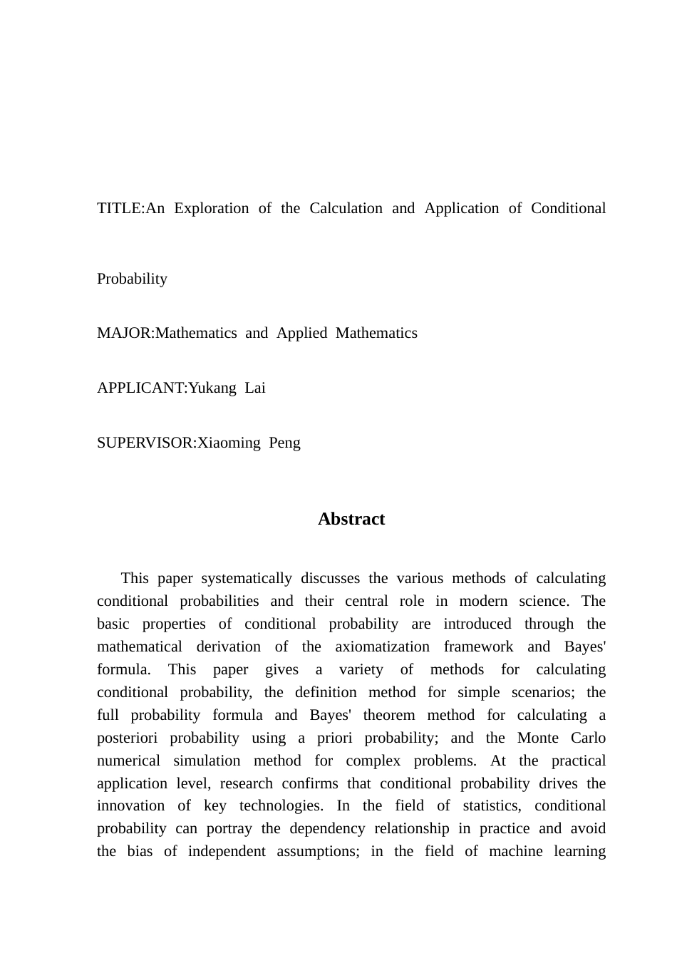 25年CH数学与应用数学 关键词：条件概率；贝叶斯公式；跨学科应用终稿-约13320字符.docx_第2页
