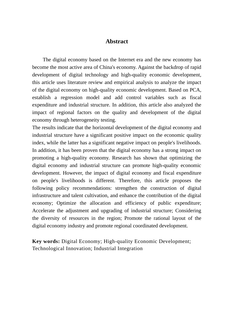 25年CH经济学 终稿刘晴-数字经济对经济高质量发展的影响研究-约19236字符.doc_第2页