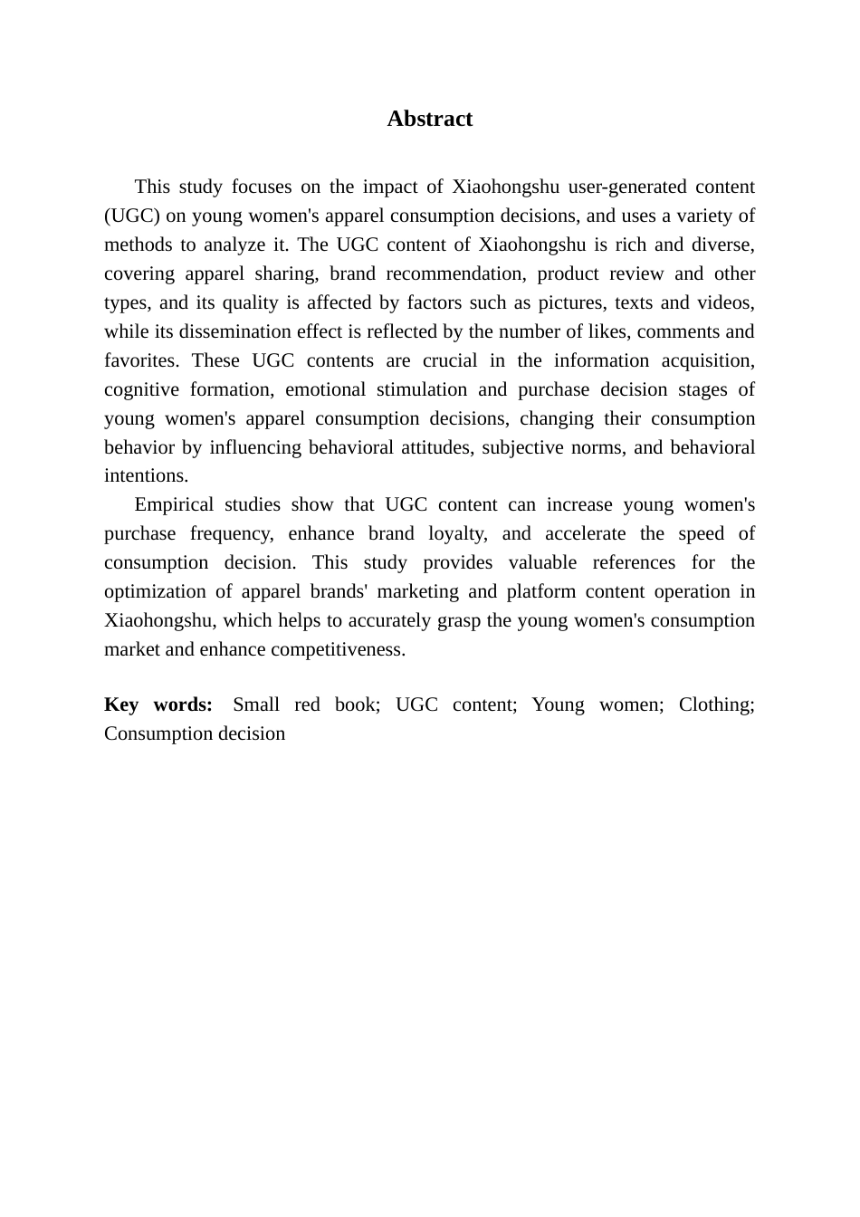 25年CH新闻学全媒体 从信息到行动-小红书UGC内容对年轻女性服饰消费决策行为影响研究(终稿)-约19188字符.docx_第5页